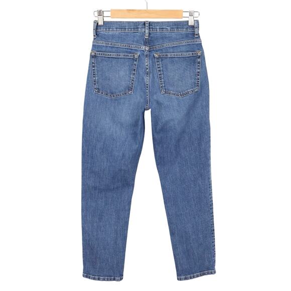 Everlane The Original Cheeky Jean Straight Leg Indigo Blue Wash Size 25 Crop - Picture 2 of 6